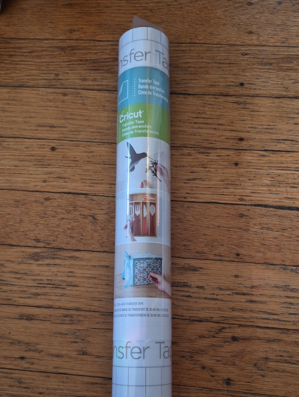 Cricut Clear Transfer Tape Roll with White Grid